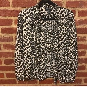 Cynthia Rowley cheetah print blouse